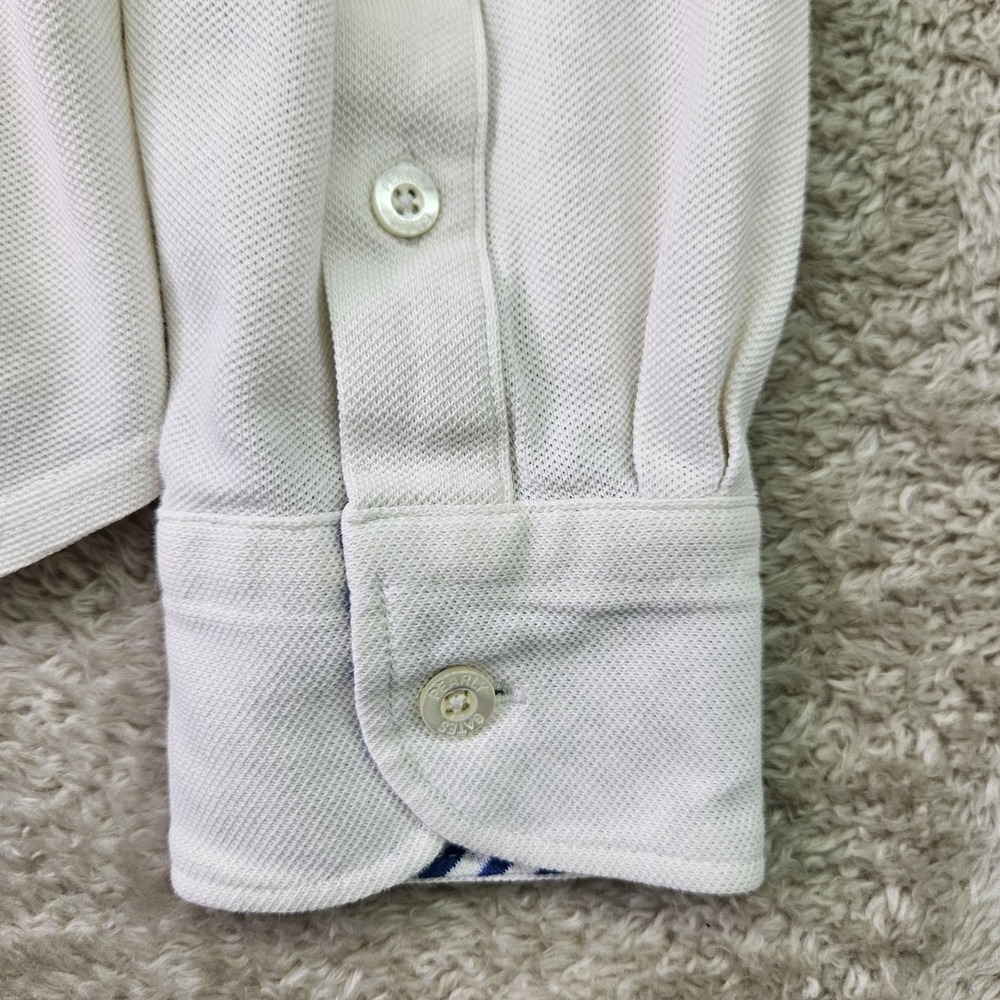 Pearly Gates Golf Polo Shirt Womens Size 4 White Long Sleeve Stretch Japan - Picture 6 of 15